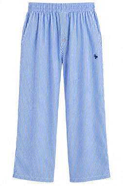 Saint Paradiso SP Boxer Trouser Pants size Large Blue White Ocean Stripe Cotton